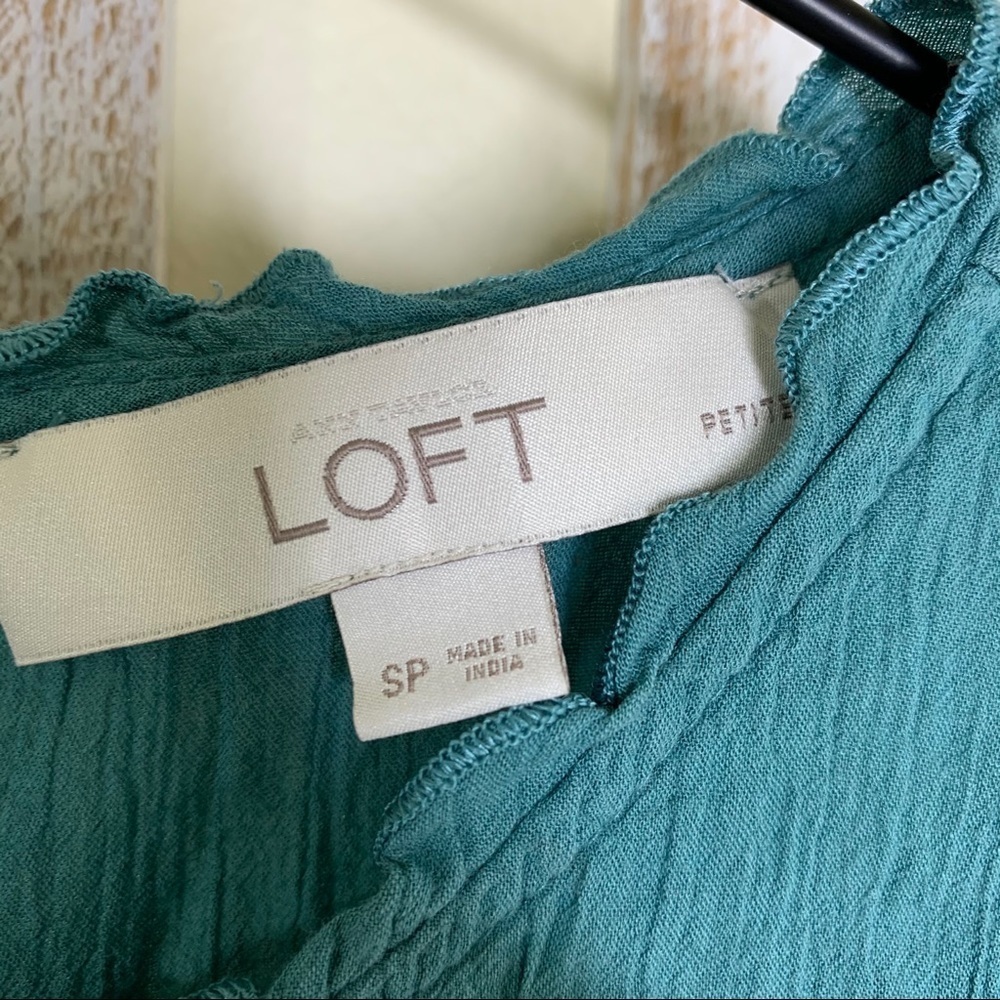 Loft Ladder Lace Embroidered Babydoll Tank Top - Picture 2 of 6